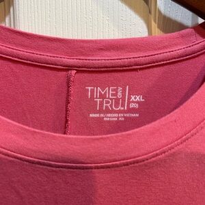 Time and Tru Vibrant Pink Knit Swing Dress